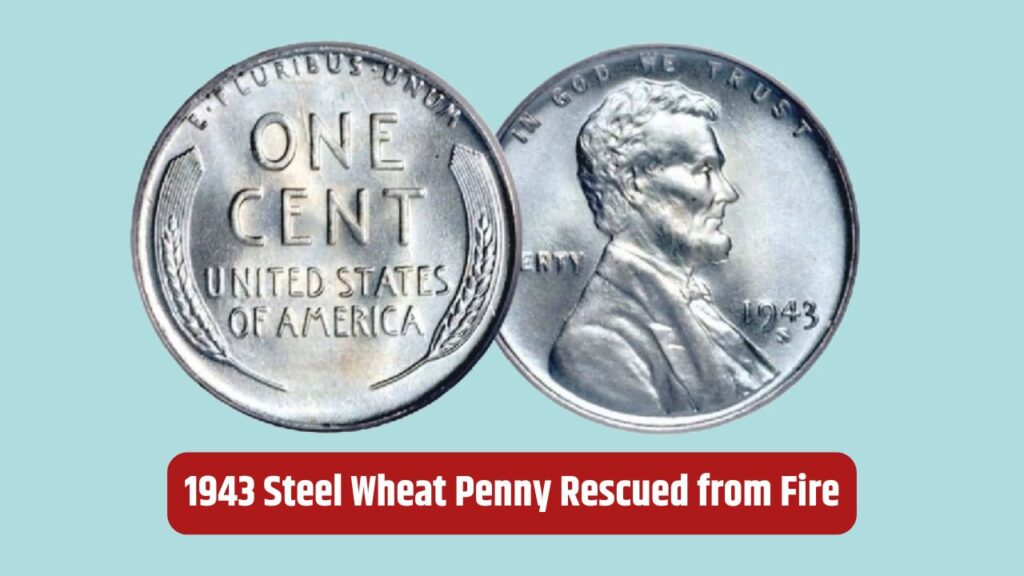 1943 Steel Wheat Penny Rescued from Fire