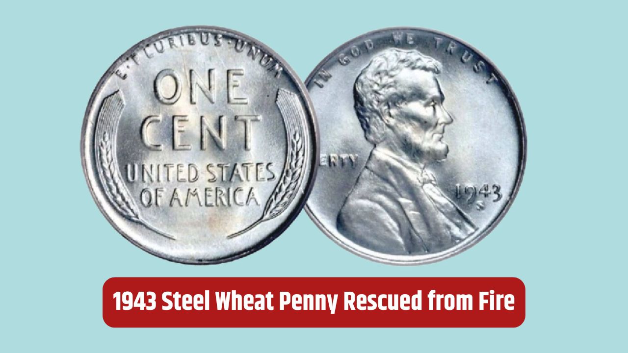 1943 Steel Wheat Penny Rescued from Fire