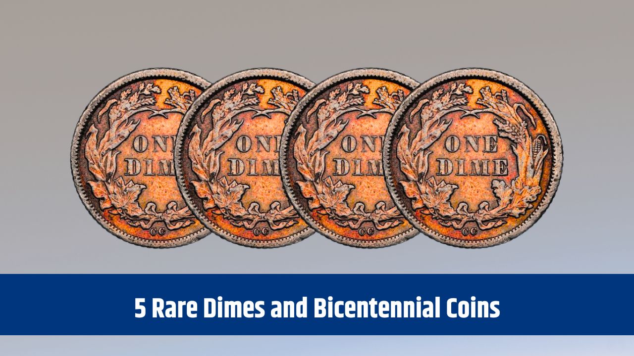 5 Rare Dimes and Bicentennial Coins